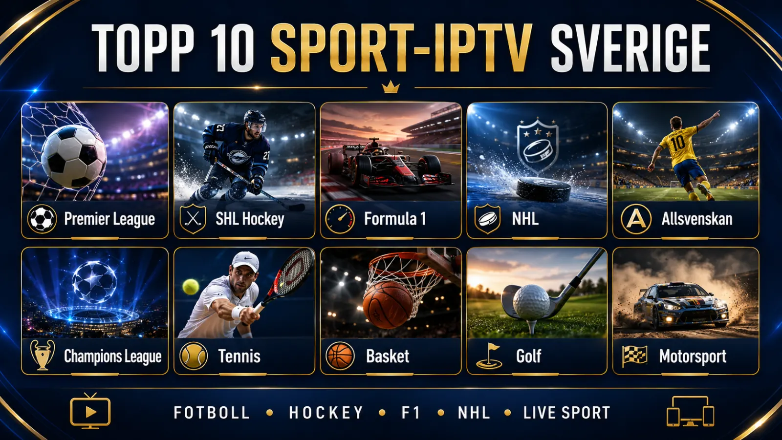 🏆 Bästa IPTV i Sverige 2026 — Topp 10 Test