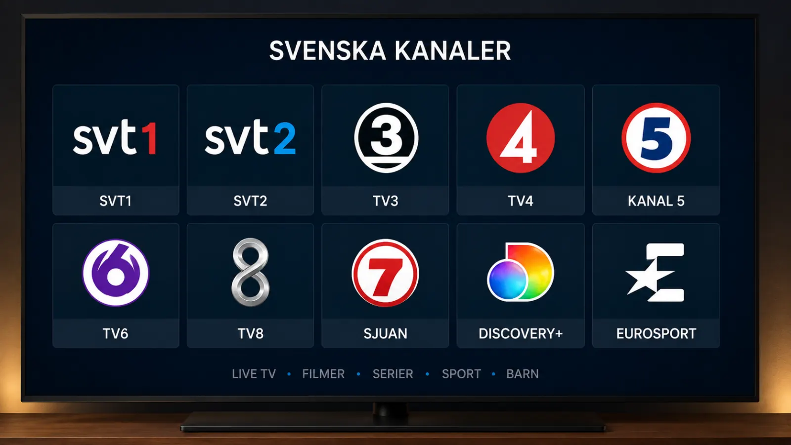🇸🇪 Svenska kanaler via IPTV — Lista 2026