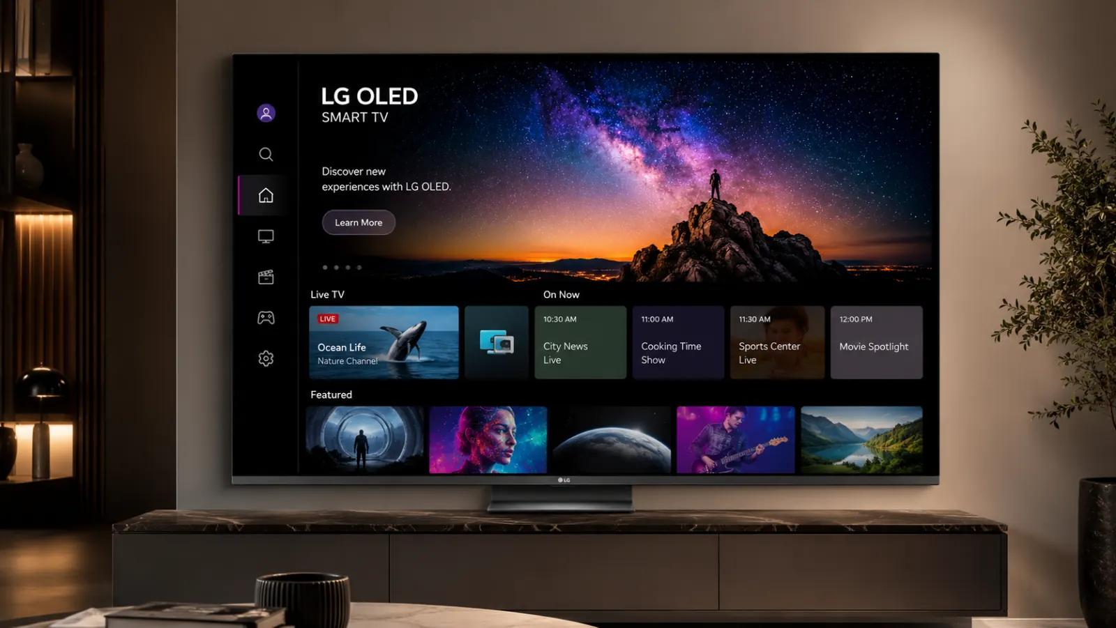 LG OLED Smart TV med webOS och SS IPTV-app