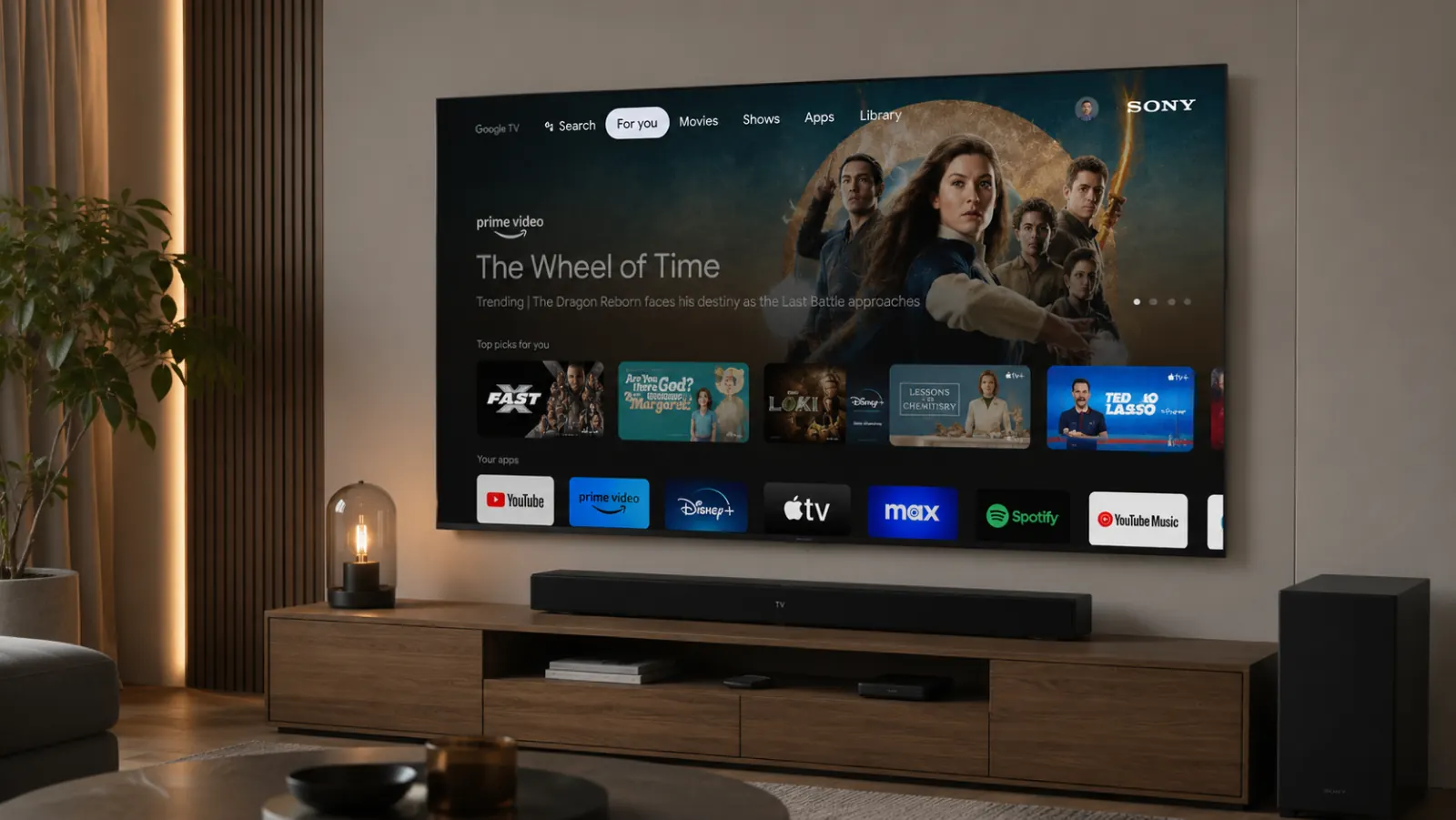 Sony Bravia XR Android TV med TiviMate IPTV-app