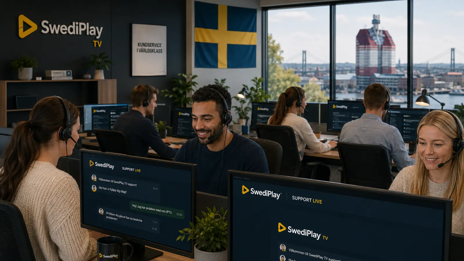 Om SwediPlay TV-teamet — Mikael Nyström och våra 12 supporttekniker